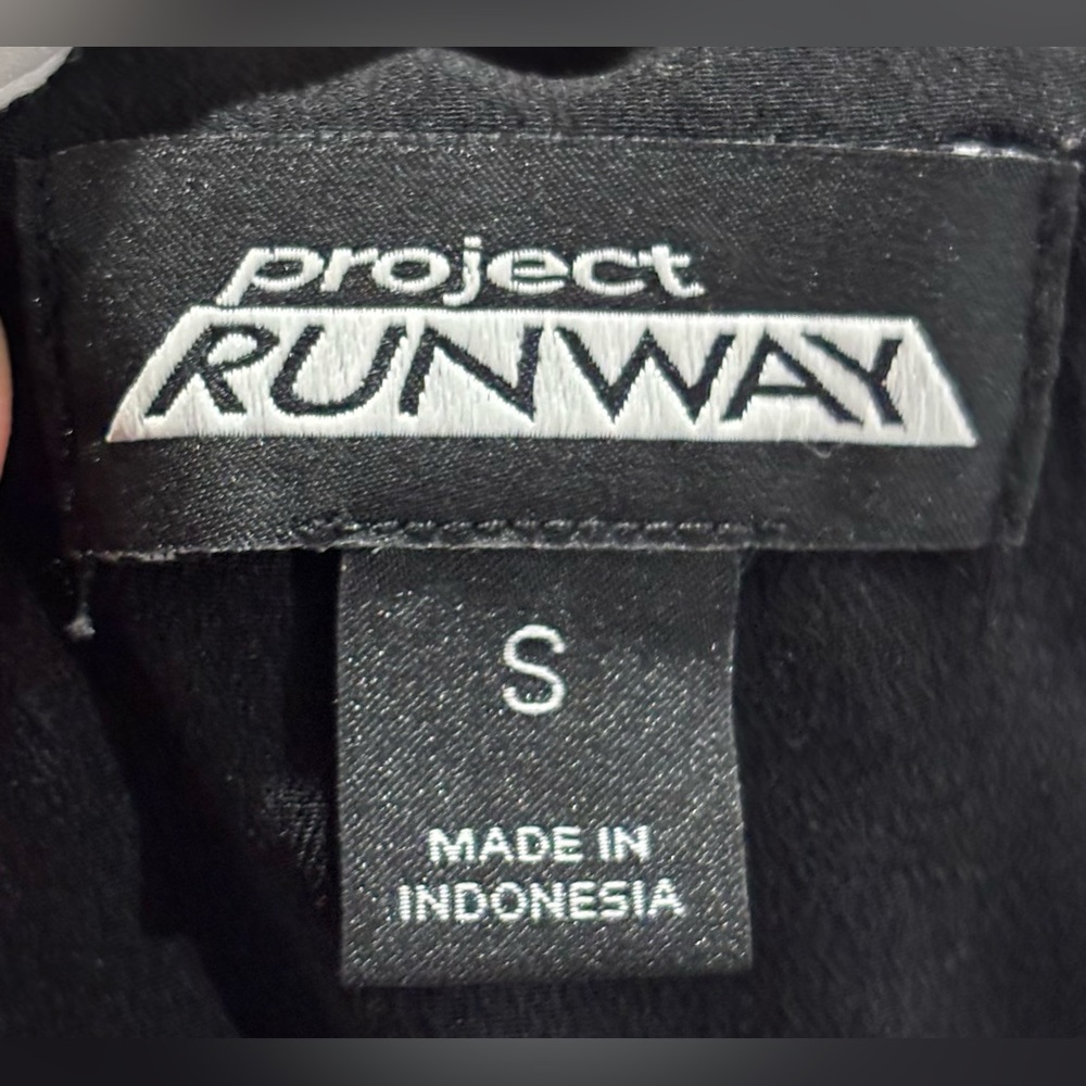 Project Runway S Black & White Vertical Stripes High-low Dress - Picture 8 of 9